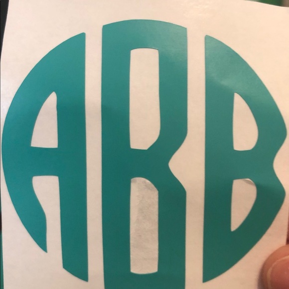 Custom monogram vinyl decals yeti / car - Picture 2 of 4